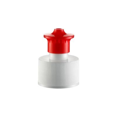 China Wholesale Non Flip 24mm 28mm Push And Pull Screw Cap Water Bottle Cap Sports Cap for sale