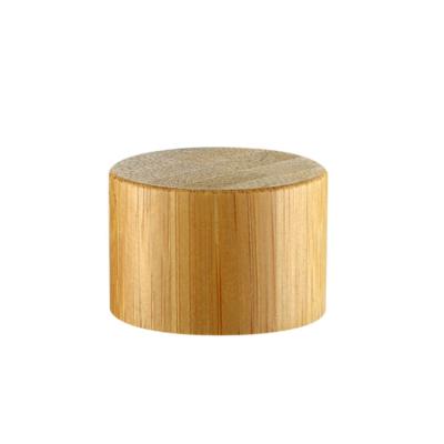 China Non Spill Yuyao Plastic Ribbed Bamboo Screw Lid Capsule Closures 28mm 18mm 20mm 24mm for sale