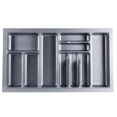 China Sustainable PVC Kitchen Organization Tools Plastic Cutlery Tray for sale