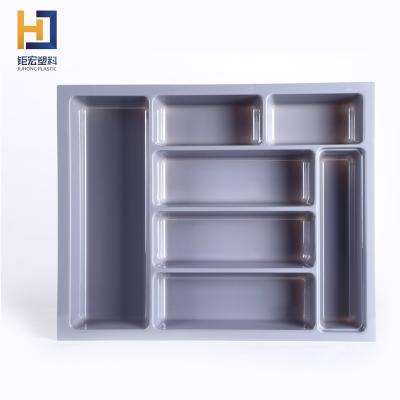 China Durable ABS Plastic Vacuum Shaped Household Organizer Cutlery Tray In Buffet for sale