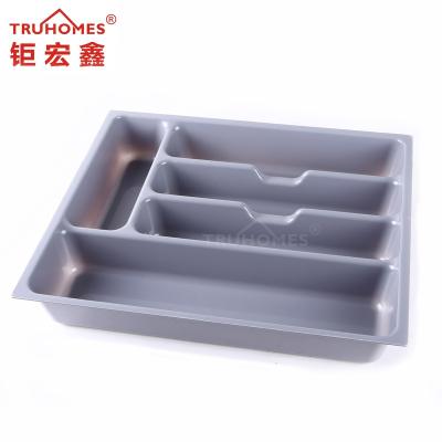 China Sustainable Products Plastic Daily Tools Drawer Buffet Cutlery Tray Simple Plastic Flatware Drawer for sale