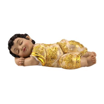 China Baby Jesus Statue Christian Religious Statue Europe Europe 7cm in color Jesus Birth Gold finish Statues for sale