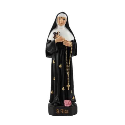 China Religious Saint Rita Europe Statue of Europe Articles in Saint Rita 20cm Resin Statue for sale