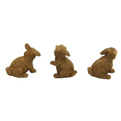 China Polyresin Whole Decorative Rabbit Statues Garden Resin Garden World Outdoor Animal Statues Wholesale for sale