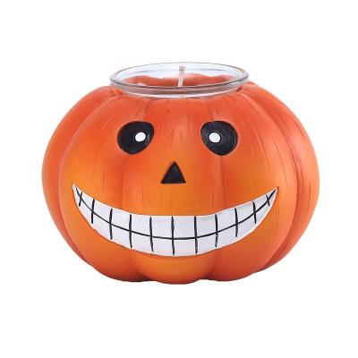 China European Zombie Face Pumpkin Candlestick Halloween Decoration Halloween Gifts Resin Table Ornament for sale