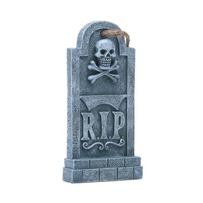 China European Europe Halloween Tombstone Decoration Holiday Pendant Props Indoor Gifts Resin Halloween Door Pendant Crafts for sale