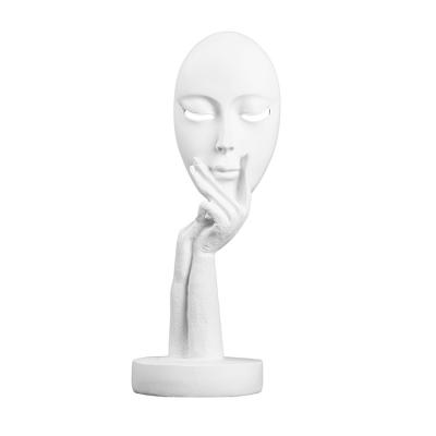 China European European Style Resin Woman Character Lady Black Face White Figurines for sale