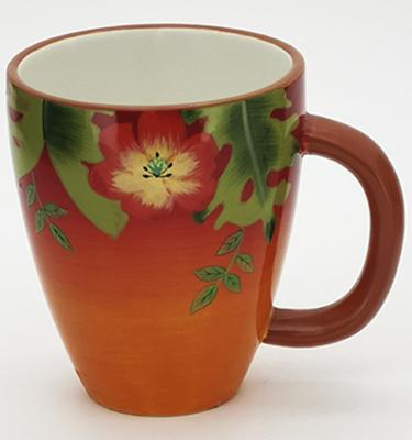 China Wholesale Best Sustainable Cup Top Tea Ceramic Functional Ceramic Mug Customize Cup Christmas Ceramic Red Glazed Mug for sale