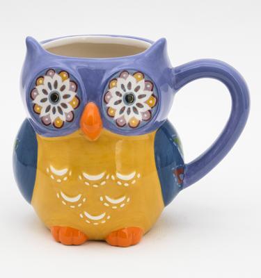 China Wholesale Viable Funny Cute 3D Porcelain Coffee Mug Owl Decorative Ceramic Tea Coffee Mugs for sale