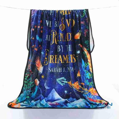 China Anti-pilling custom printed flannel fleece blanket for sale