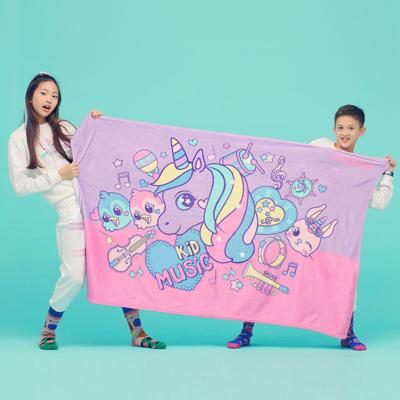 China Anti-pilling custom digital printed kids blanket for sale