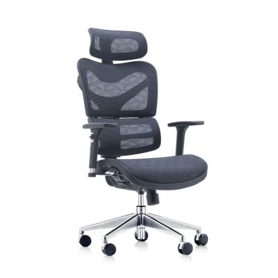 China (Height)Adjustable Ergonomic Adjustable Executive Mesh Leather Office Task Computer Chair for sale