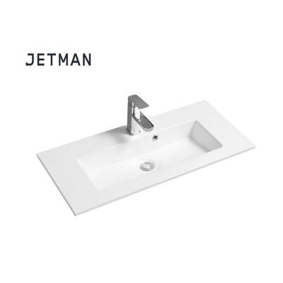 China JM4024B-81 810*360*145 Modern Sanitary Ware Vanity Top Ceramic Bowl Drop Down Bathroom Sink Wash Basin for sale