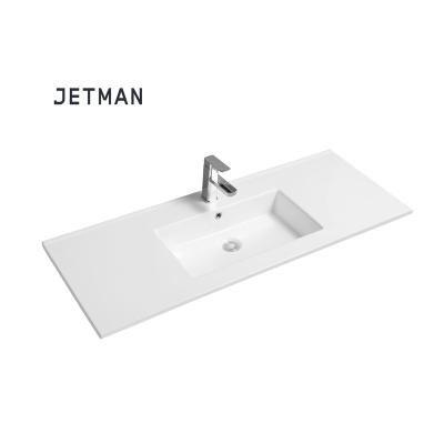 China JM4012-121 Modern Design Fancy Italian Bathroom 1210*460*160 Drop Down Modern Vanity Face Basin Wash Basin for sale