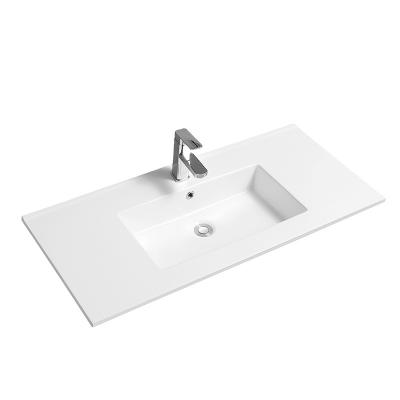 China JM4012-91 910*460*160 Size Rectangular Modern Comfortable Vanity Top White Ceramic Wash Basin for sale