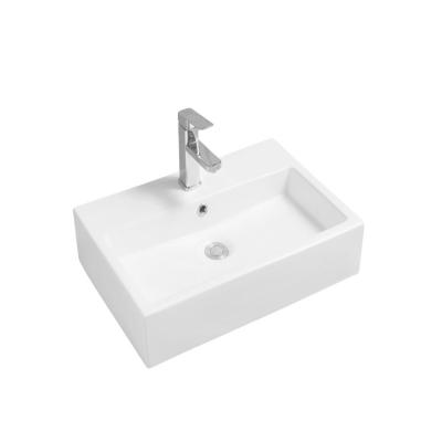 China JM7549-60 Modern Modern Sanitary Ware Art Basin Ceramic Rectangular Counter 610*425*135 for sale