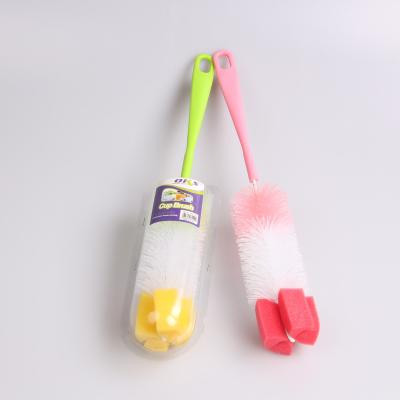 China Sustainable Brush Scrubber Durable Kitchen Cleaning Stainless Steel Wool With Handle Customized Logo Sustainable Kitchen Scrubber for sale