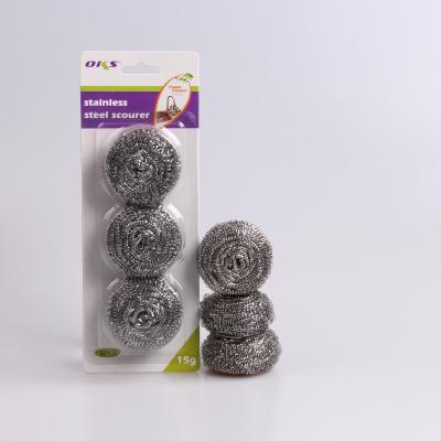 China Sustainable Kitchen Scourer Kitchen Stainless Steel Ball Kitchen Scourer Cleaning Steel Wool for sale