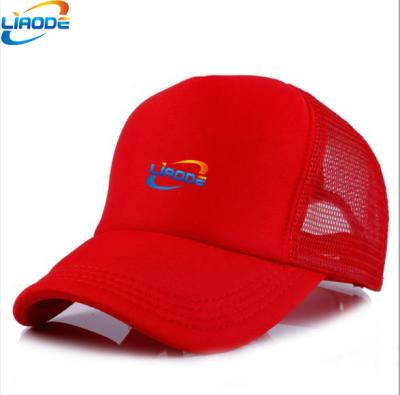 China White 5 Panel COMMON Mesh Fabric Truck Caps for sale