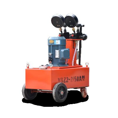 China Oil Post Tension Jack Stressing Electric Hydraulic Jack 220v 700 Bar Oil Pump for sale