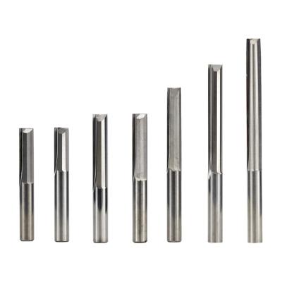 China Carbide Shank 2 Flute Tungsten Carbide End Mill CNC Router Bit 3.175mm 4mm 6mm 8mm Engraving Straight Slot Milling Cutter Bit for sale