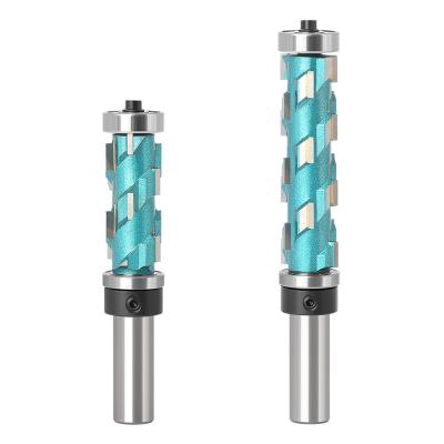 China Carbide Router Bit Bearing Spiral Flush Deburring Tool Woodworking 1/2 1/4 Diameter DIY Carbide CNC Side Milling Cutter for sale