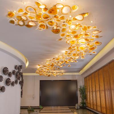 China Modern Contemporary Home Art Project Glass Crystal Long Luxury Led Chandelier Pendant Light for sale