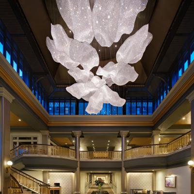 China Modern Crystal Bubble Glass Chandelier For Lobby Raindrop Modern Luxury Designers Stairwell for sale