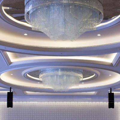 China Modern Contemporary Corridor Hall Modern Luxury Crystal Bead Led Large Round Ceiling Chandelier Light for sale