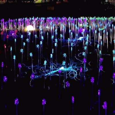 China Landscape Holiday Wedding Decoration Lamp Garden Plastic Fiber Optic Waterproof Outdoor Light for sale