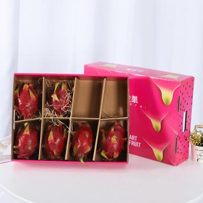 China Recyclable Custom Printed Stronger Cardboard Paper Dragon Fruit Packaging Box for sale