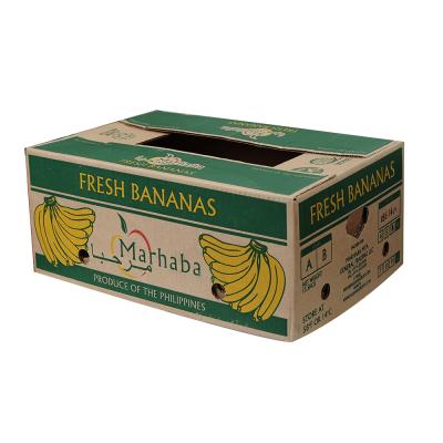 China Recyclable Cheap Bulk Order Accepted Used Fruit Box Packaging , Banana Cardboard Banana Box Custom Printed Size for sale