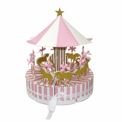 China Recyclable Original Carousel Party Decoration Paper Box Packaging Candy Box Wedding Favor Box for sale