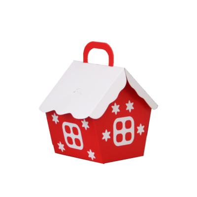 China Recyclable Cardboard Cookie Box Bakery Box Christmas Cake Boxes With Handle for sale