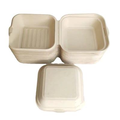 China Customizable Disposable Cornstarch Disposable Food Bowl Cake Hurger Plastic Food Box for sale