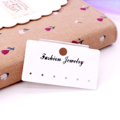 China Hot Selling Jewelry Gift Voucher Jewelry Card Sticker 6 White Stud Single Hole Paper White PVC Stickers Design Card Paper for sale