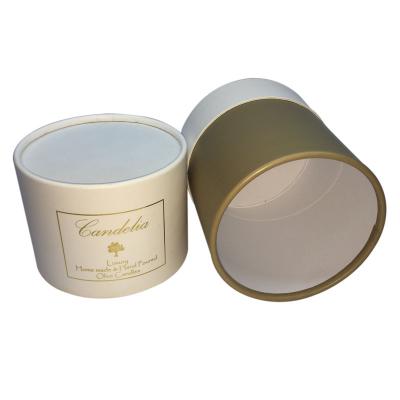 China Universal Aromatherapy Candle Wrapping Paper White Card Customized Cylinder Packaging Box Paper Tube for sale