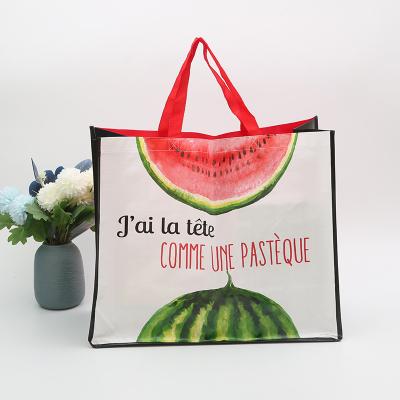 China 100% eco-friendly; Wholesale Price Waterproof Outdoor Custom Printed To Reuse Reusable PP Laminated Non Woven Tote Shopping Bags for sale