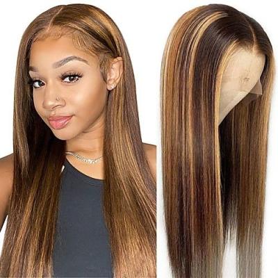 China Body Wave 180 Density Hd Lace Wigs 100% Brazilian Virgin Hair 30 Inches Lace Front Human Hair Wigs Pre Plucked Curly Highlight Wig FOB for sale