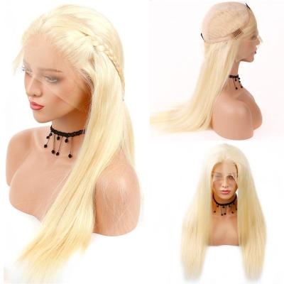 China LT Raw Virgin Body Wave Cuticle Aligned Brazilian Blonde 613 HD Human Hair 13x6 Lace Frontal Wig With Baby Hair For Black Women for sale