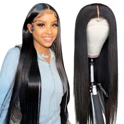 China Wholesale 5x5 Density Cambodian Raw Cambodian Raw 150% 180% Hd Glueless Lace Closure Hair Wigs Body Wave Curly Hair Lace Closure Wigs For Black Women for sale