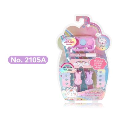 China ABS Excellent Quality Kids Makeup Folder Plastic Nail Polish Set for sale