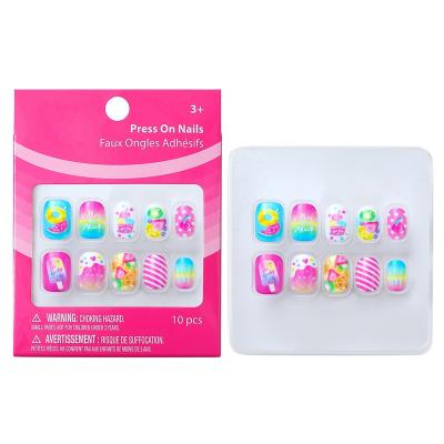 China Design Nail Art Decoration New Design Children's Fake Nails High Quality Fake Nails Fixed With Glue for sale