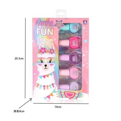 China Good Selling Girls Kids Makeup Set Real Nail Polish Glass Bottle For Kids for sale