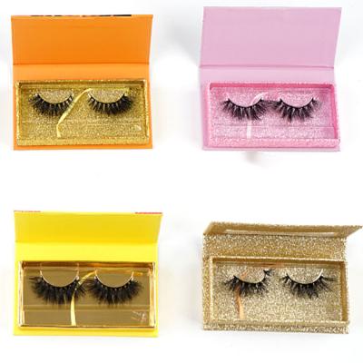 China 25-30 Times Free Sample Wholesale Custom Box Full Strip Siberian 3d Lower Eyelash Strips 25mm Mink Lashes for sale