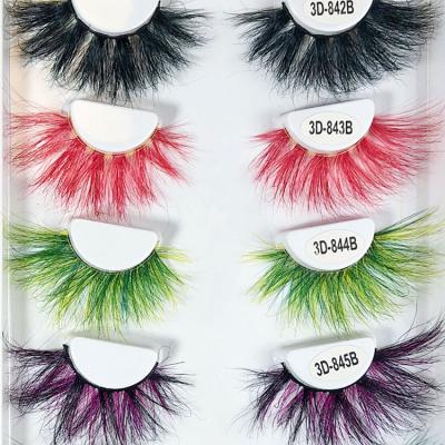 China Manufacturer Colorful Color 5D 25MM Mink Eyelashes With Factory Price from China for sale