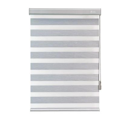 China Simple Color Nordic Plain Korea Style Soft Gray Zebra Blinds Blackout Curtains Beige White For Bedroom for sale