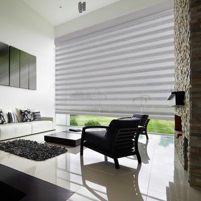 China Modern Ready Made Triple Blinds Of Soft 3D Curtains With Linen Texture for sale