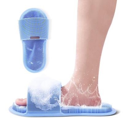 China Non-slip Foot Scrubber Silicone Bath Brush Factory Wholesale EXFOLIATE Silicone Shower Foot Scrubber Personal Foot Massage and Cleansing for sale