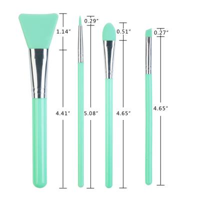 China 4PCS Silicone Makeup Set Brush Mask Facial Foundation Sweeps Cosmetic Eyeshadow Eyebrow Brush Kit GSL058 for sale